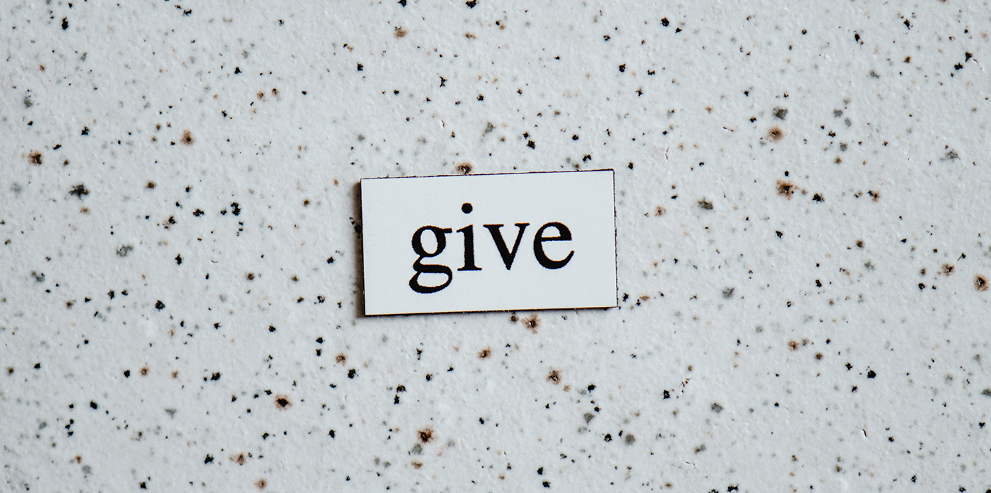 Image of sign saying Giving